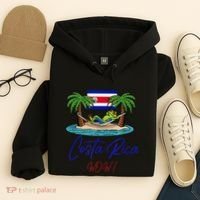 Costa Rica Wow Costa Rican Flag Hoodie thumb 4
