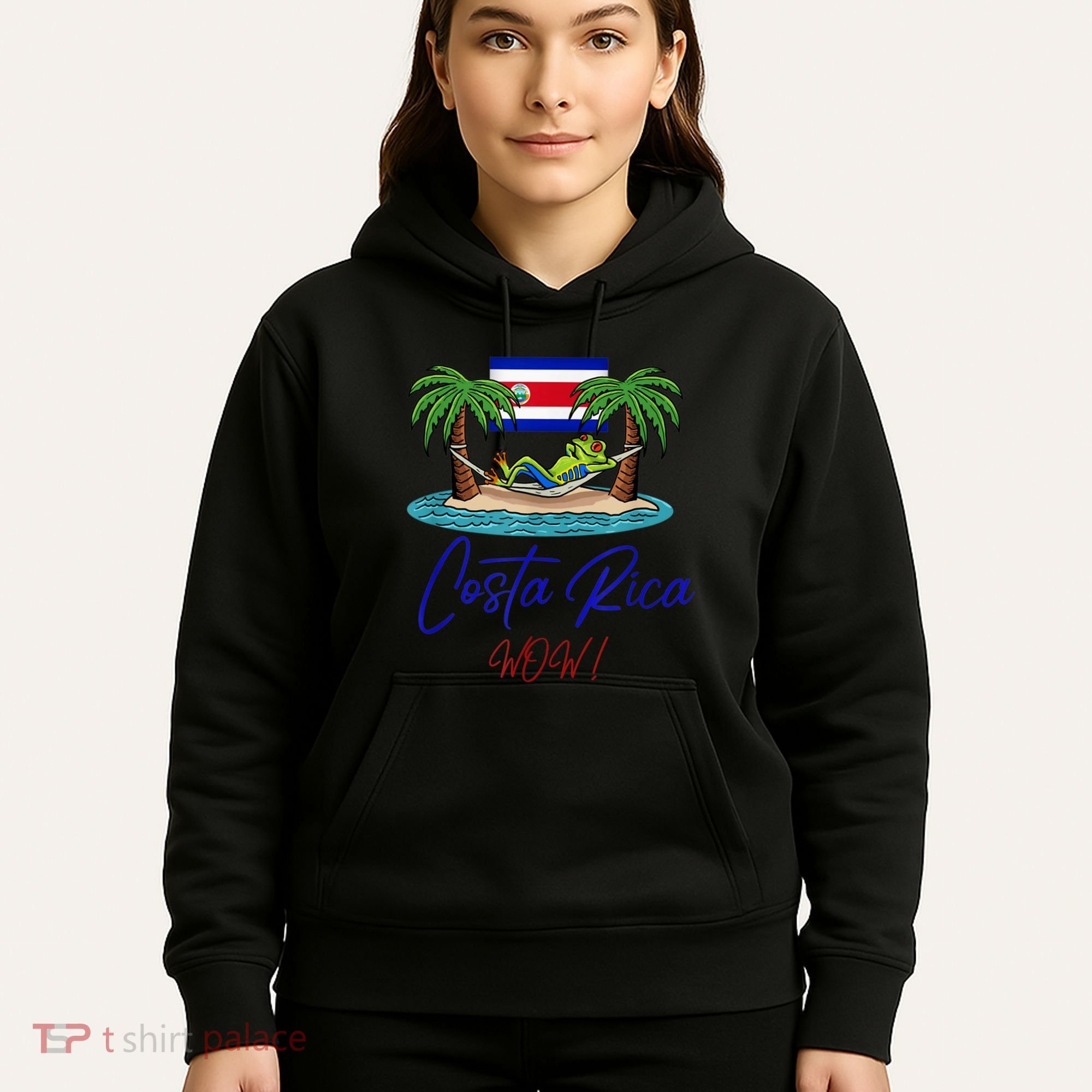 Costa Rica Wow Costa Rican Flag Hoodie