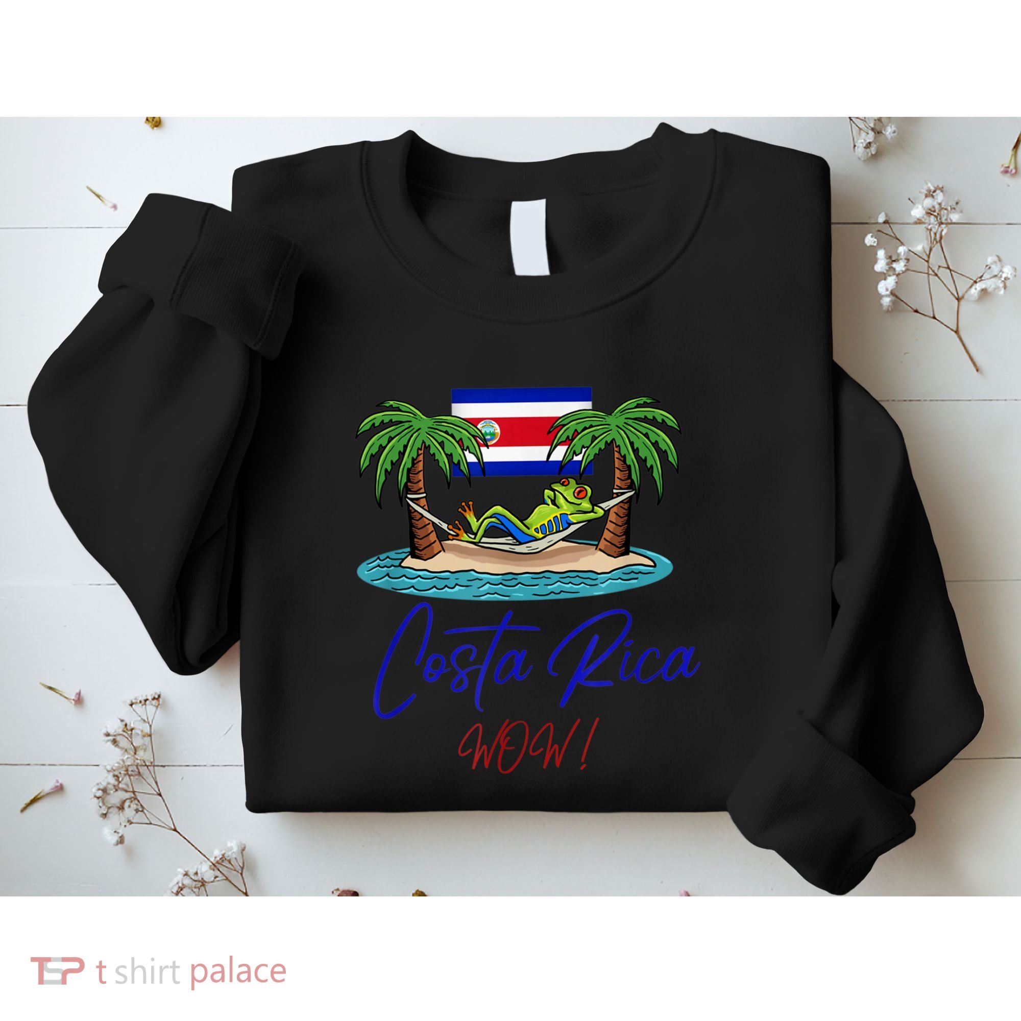 Costa Rica Wow Costa Rican Flag Sweatshirt