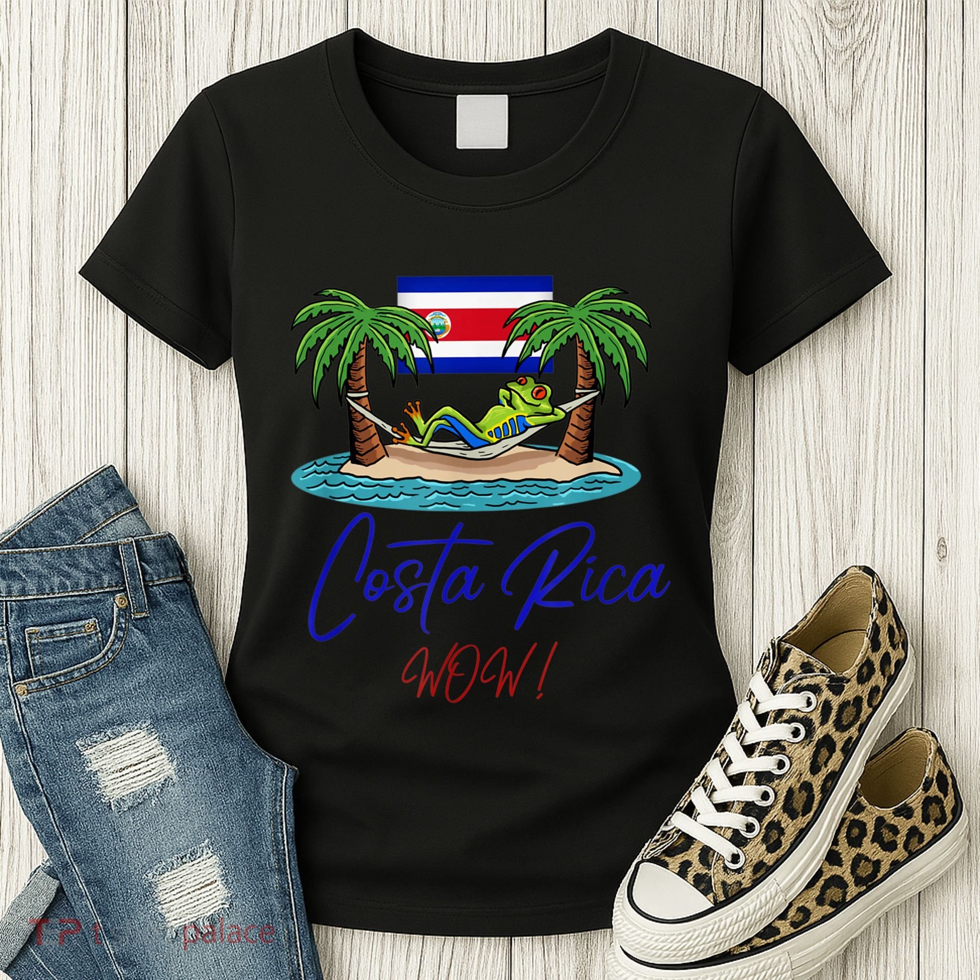 Costa Rica Wow Costa Rican Flag Women's T-Shirt