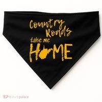 Country Roads West Virginia Map Take Me Home WV 304 USA-Made Doggie Bandana thumb 0