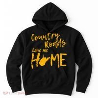 Country Roads West Virginia Map Take Me Home WV 304 Hoodie thumb 0
