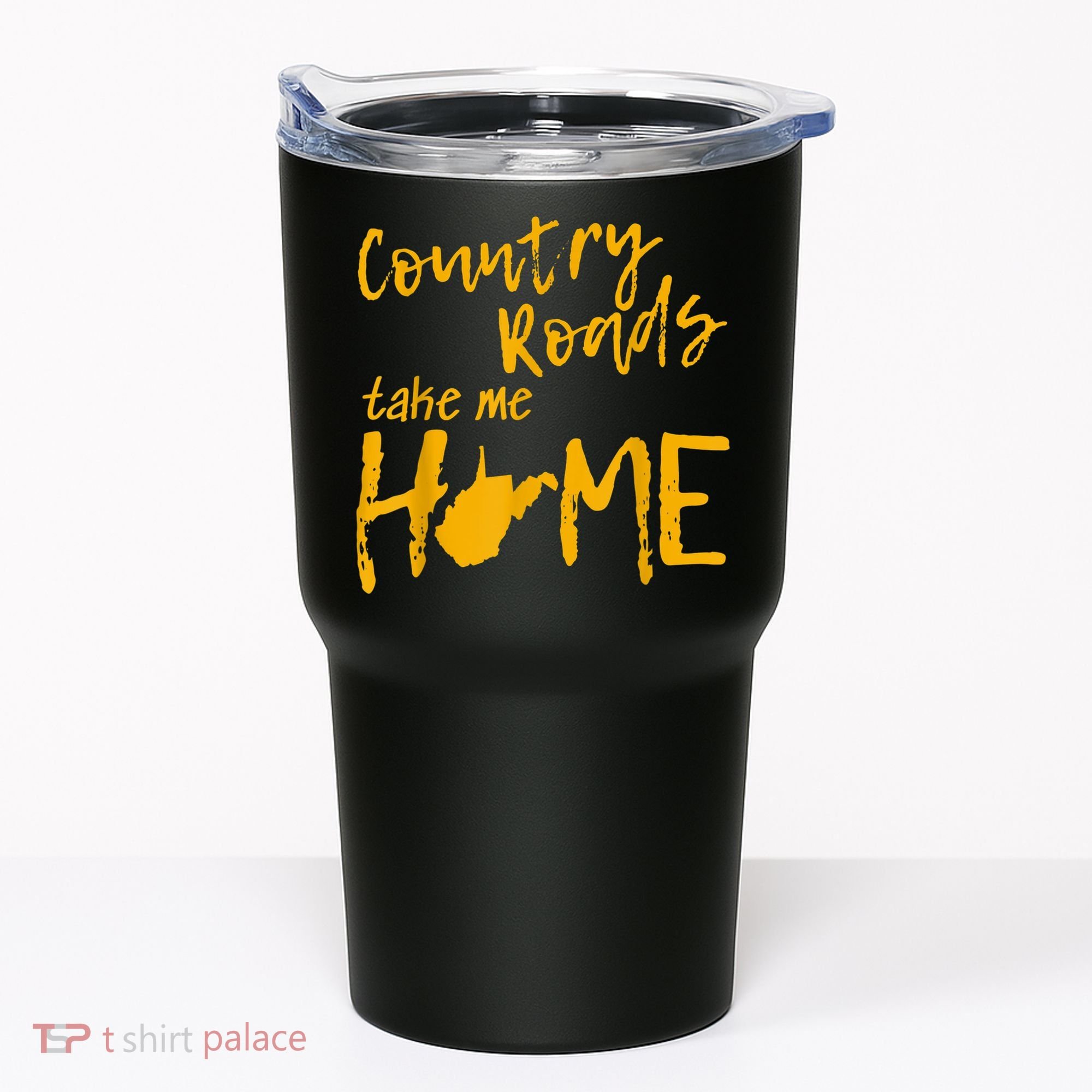 Country Roads West Virginia Map Take Me Home WV 304 Tumbler