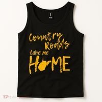 Country Roads West Virginia Map Take Me Home WV 304 Tank Top thumb 2