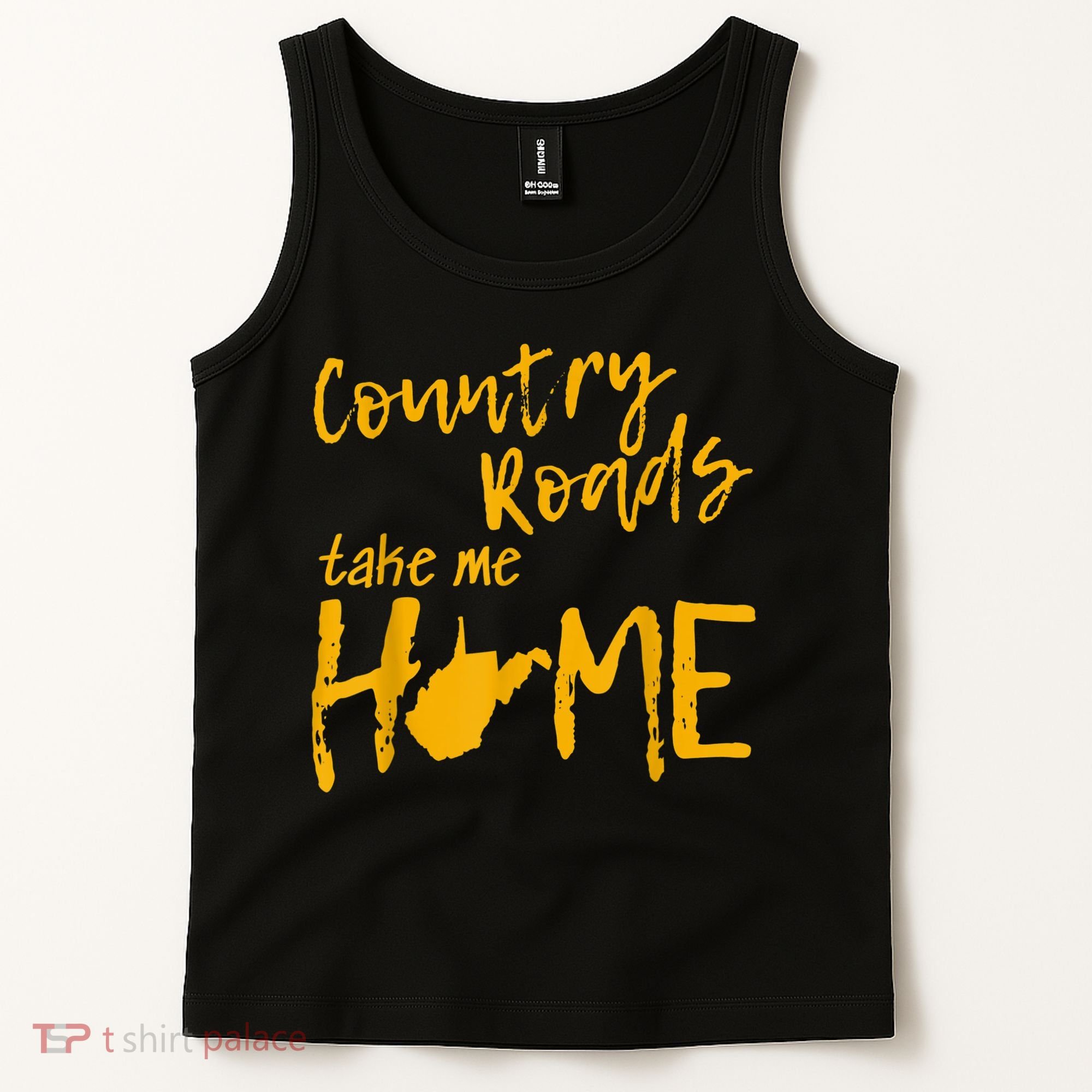 Country Roads West Virginia Map Take Me Home WV 304 Tank Top