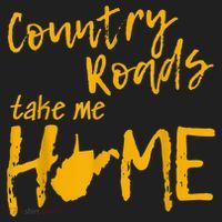 Country Roads West Virginia Map Take Me Home WV 304 Golf Towel thumb 3