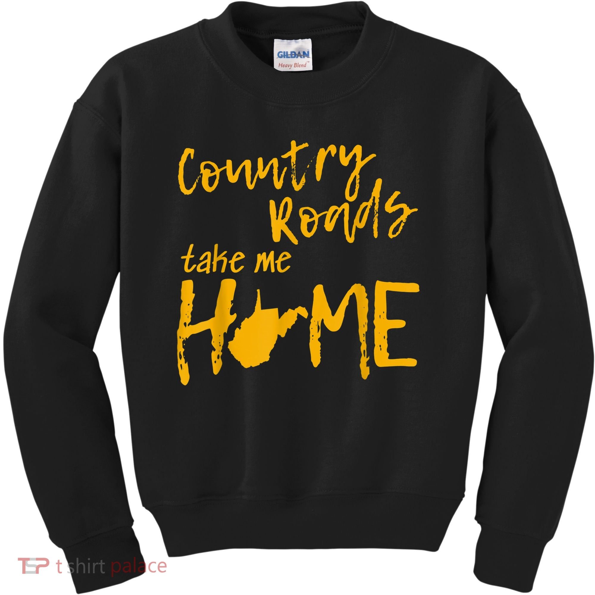 Country Roads West Virginia Map Take Me Home WV 304 Kids Sweatshirt