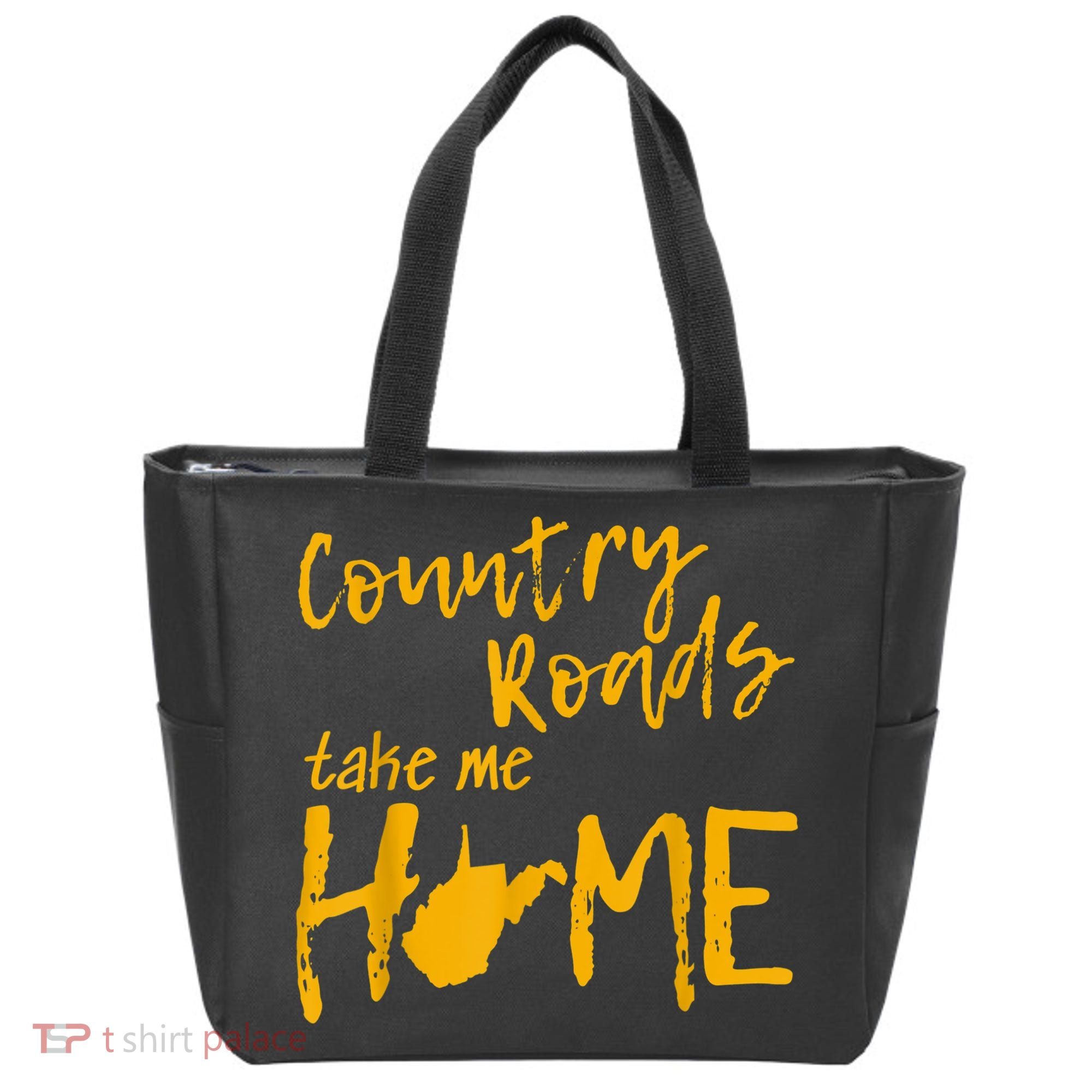 Country Roads West Virginia Map Take Me Home WV 304 Tote Bag
