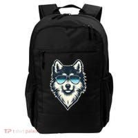 Cool Retro Wolf In Sunglasses 70s 80s 90s Novelty Funny Wolf Backpack thumb 0