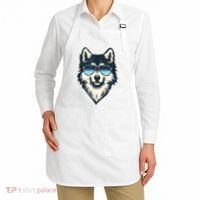 Cool Retro Wolf In Sunglasses 70s 80s 90s Novelty Funny Wolf Apron thumb 2