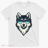 Cool Retro Wolf In Sunglasses 70s 80s 90s Novelty Funny Wolf T-Shirt thumb 0