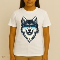 Cool Retro Wolf In Sunglasses 70s 80s 90s Novelty Funny Wolf T-Shirt thumb 4