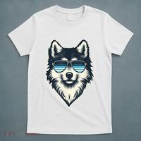 Cool Retro Wolf In Sunglasses 70s 80s 90s Novelty Funny Wolf T-Shirt thumb 5