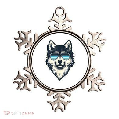 Cool Retro Wolf In Sunglasses 70s 80s 90s Novelty Funny Wolf Ornament