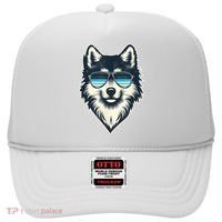 Cool Retro Wolf In Sunglasses 70s 80s 90s Novelty Funny Wolf Hat thumb 0