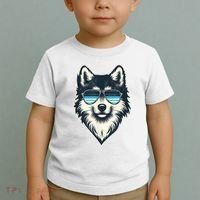 Cool Retro Wolf In Sunglasses 70s 80s 90s Novelty Funny Wolf Toddler T-Shirt thumb 2