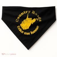 Country Roads West Virginia Take Me Home USA-Made Doggie Bandana thumb 0