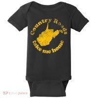 Country Roads West Virginia Take Me Home Baby Bodysuit thumb 0