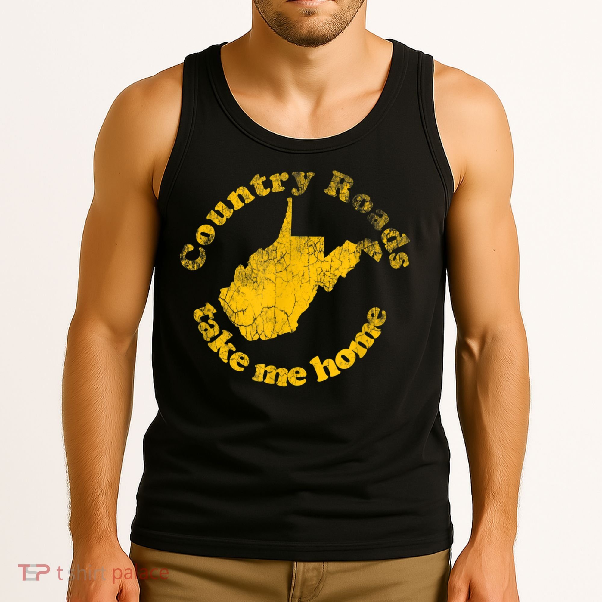 Country Roads West Virginia Take Me Home Tank Top