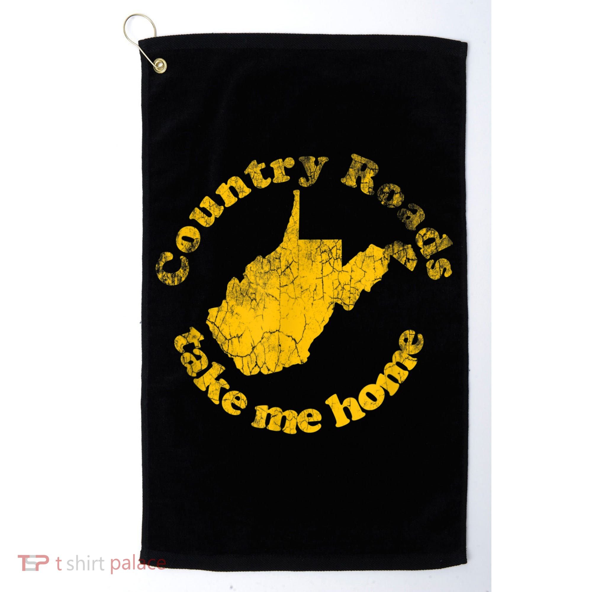 Country Roads West Virginia Take Me Home Golf Towel