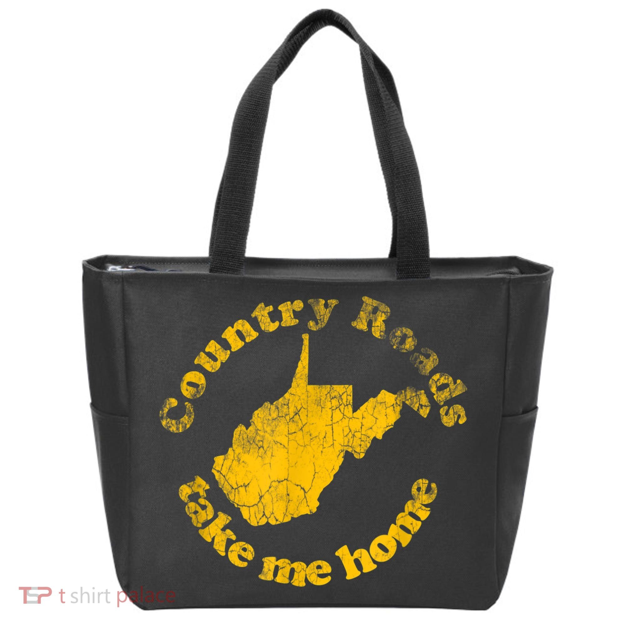 Country Roads West Virginia Take Me Home Tote Bag
