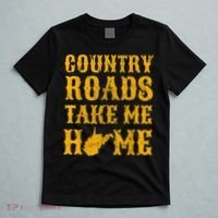 Country Roads West Virginia Take Me Home WV Map Vintage T-Shirt thumb 5