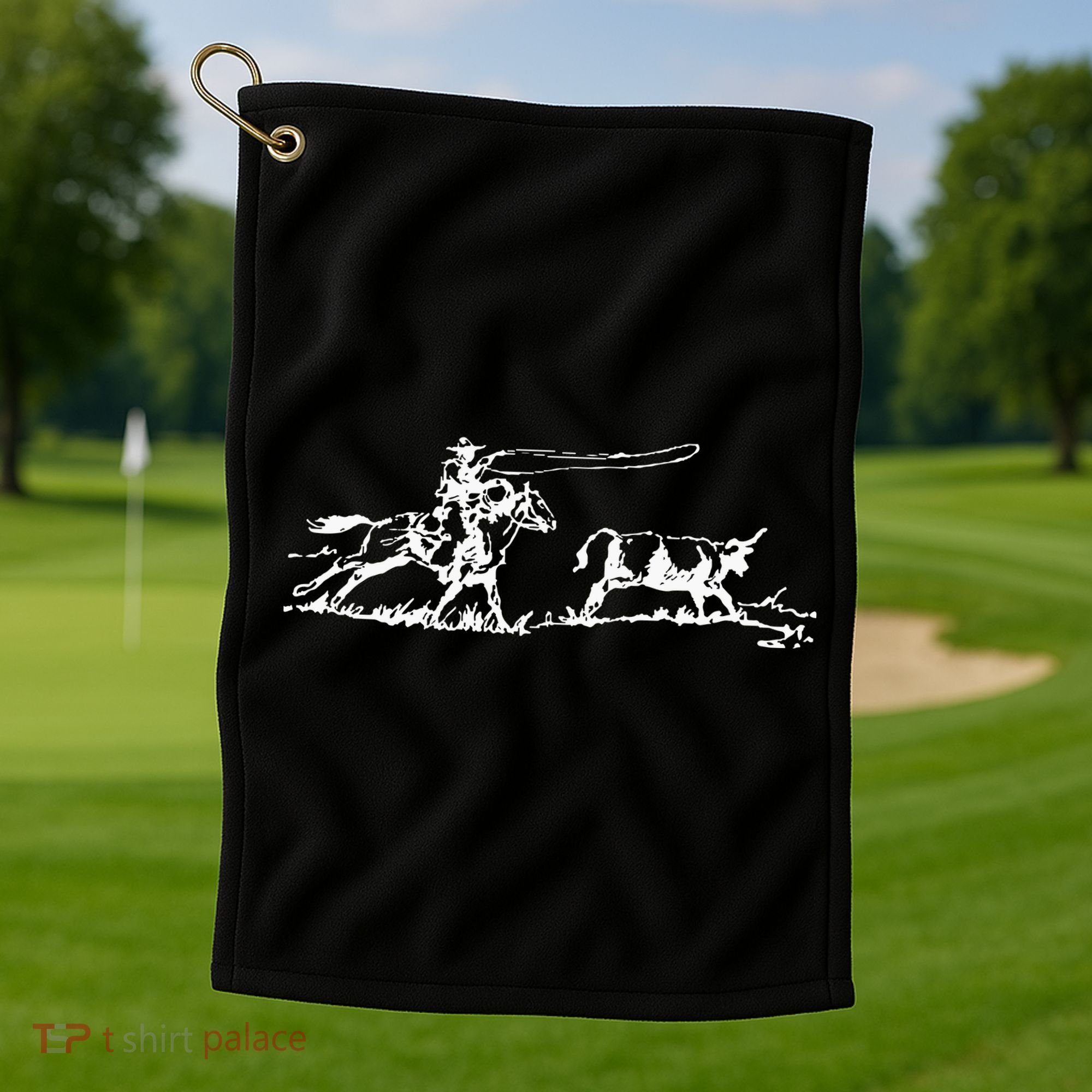 Cowboy Roping Western Cowboy Roping Golf Towel