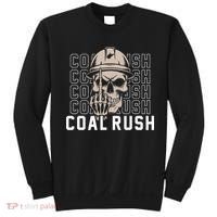 Coal Rush West Virginia Skull Coal Miner Hard Hat Sweatshirt thumb 0