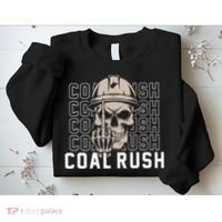 Coal Rush West Virginia Skull Coal Miner Hard Hat Sweatshirt thumb 2