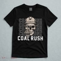 Coal Rush West Virginia Skull Coal Miner Hard Hat T-Shirt thumb 5