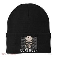 Coal Rush West Virginia Skull Coal Miner Hard Hat Beanie thumb 0