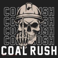 Coal Rush West Virginia Skull Coal Miner Hard Hat Beanie thumb 2