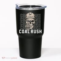 Coal Rush West Virginia Skull Coal Miner Hard Hat Tumbler thumb 0