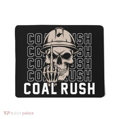 Coal Rush West Virginia Skull Coal Miner Hard Hat Mousepad
