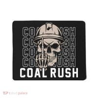 Coal Rush West Virginia Skull Coal Miner Hard Hat Mousepad thumb 0