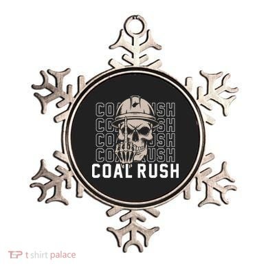 Coal Rush West Virginia Skull Coal Miner Hard Hat Ornament