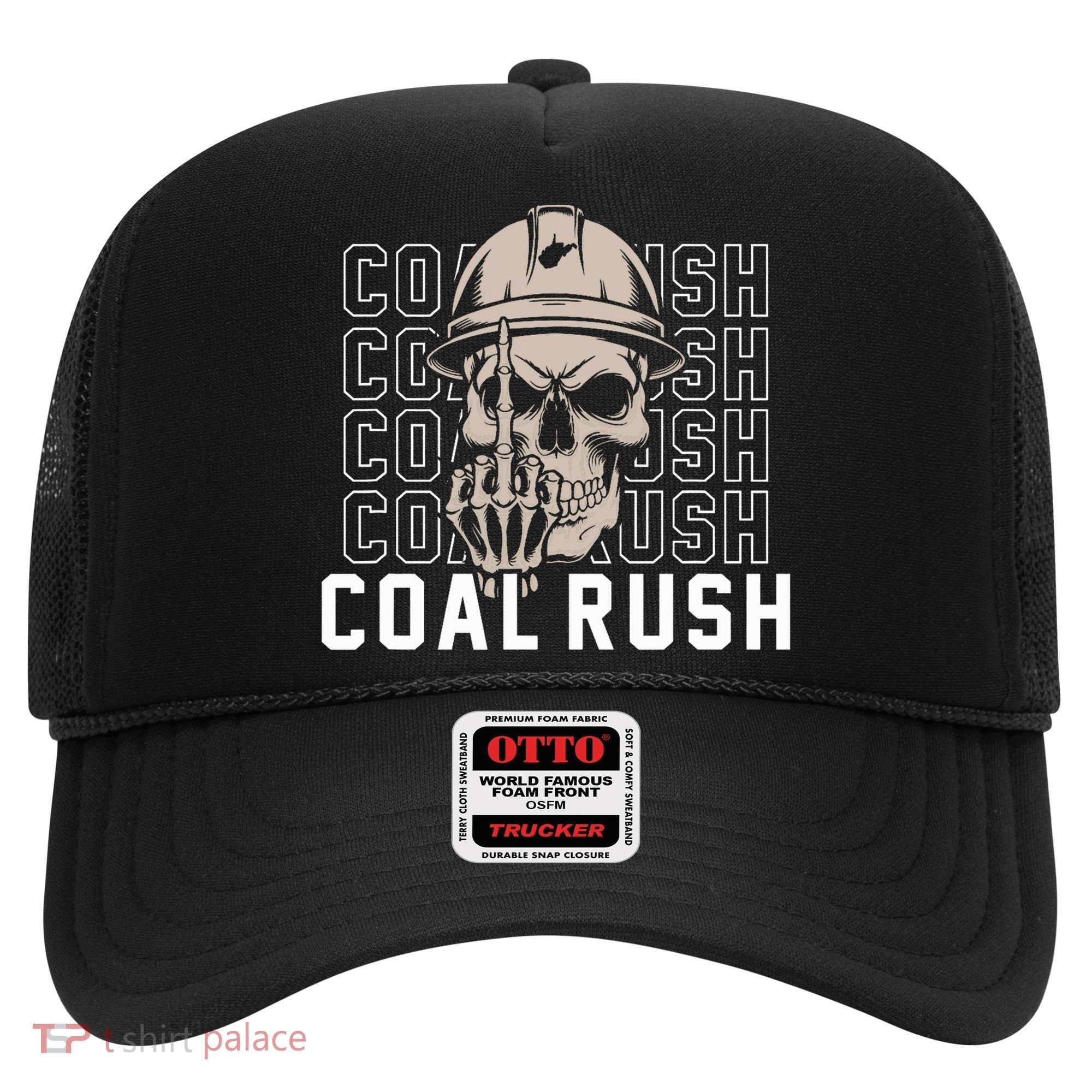 Coal Rush West Virginia Skull Coal Miner Hard Hat Hat
