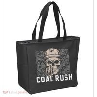 Coal Rush West Virginia Skull Coal Miner Hard Hat Tote Bag thumb 2