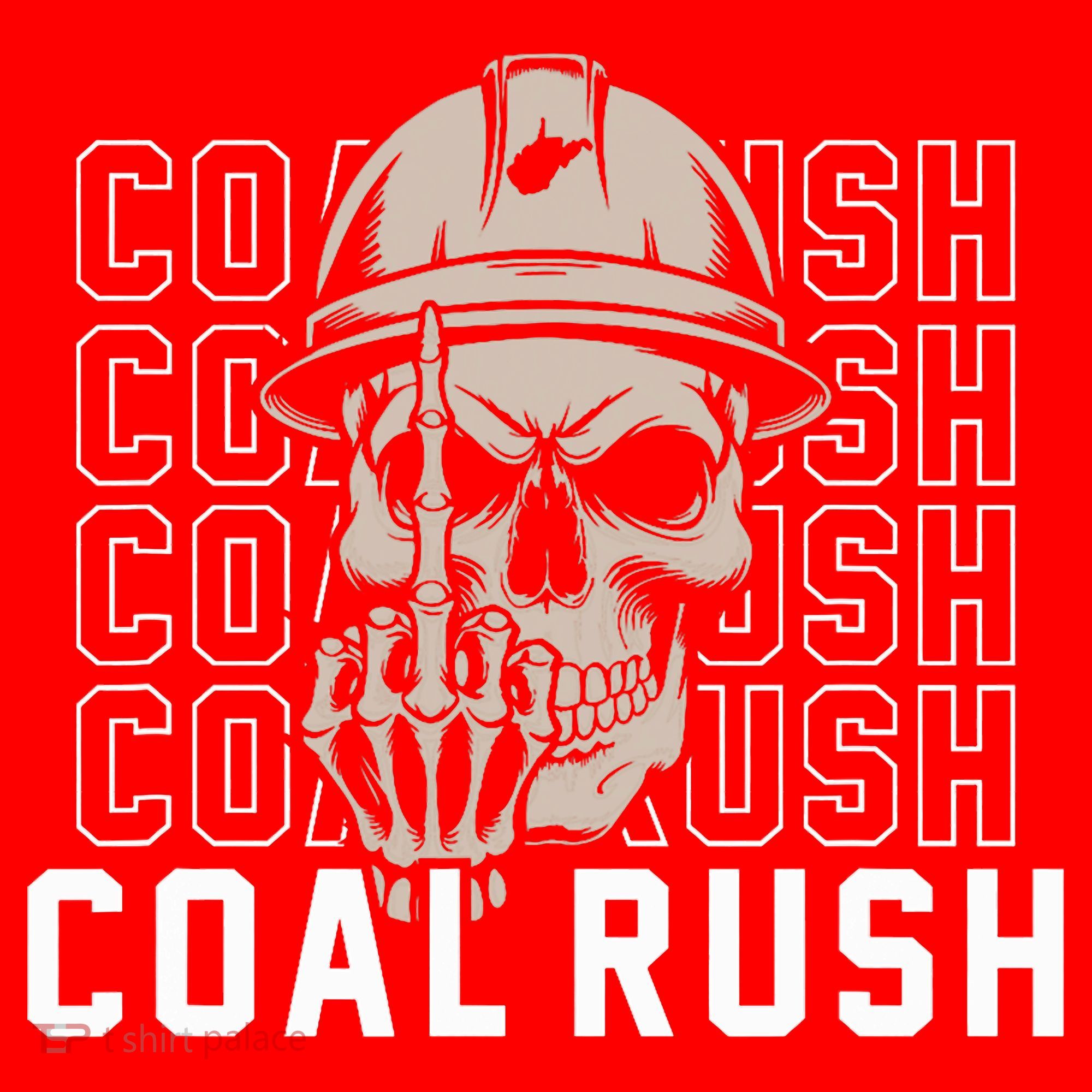 Coal Rush West Virginia Skull Coal Miner Hard Hat Santa Hat