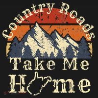 Country Roads West Virginia Take Me Home WV Map Mountains Ornament thumb 1