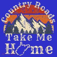 Country Roads West Virginia Take Me Home WV Map Mountains Mousepad thumb 1