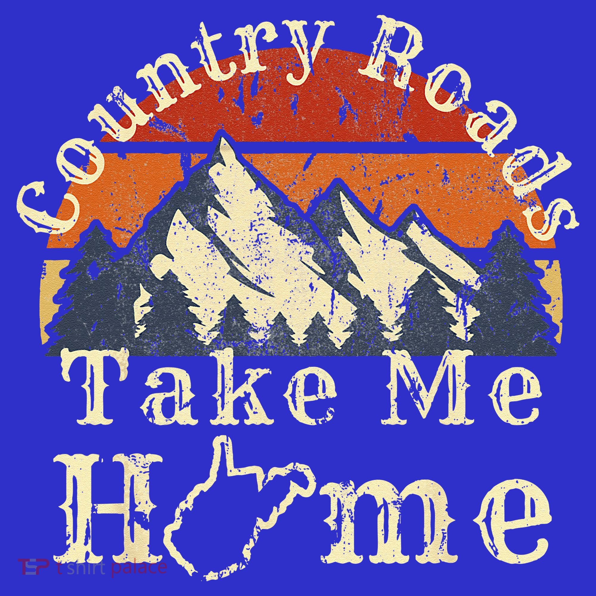 Country Roads West Virginia Take Me Home WV Map Mountains Women's Tank Top