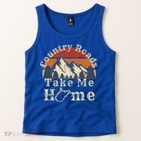 Country Roads West Virginia Take Me Home WV Map Mountains Tank Top thumb 2