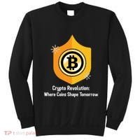 Crypto Revolution: Where Coins Shape Tomorrow Bitcoin Investing Sweatshirt thumb 0
