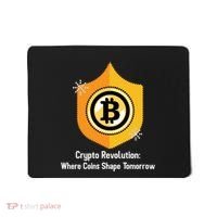 Crypto Revolution: Where Coins Shape Tomorrow Bitcoin Investing Mousepad thumb 0