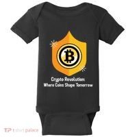 Crypto Revolution: Where Coins Shape Tomorrow Bitcoin Investing Baby Bodysuit thumb 0