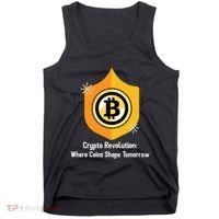 Crypto Revolution: Where Coins Shape Tomorrow Bitcoin Investing Tank Top thumb 0