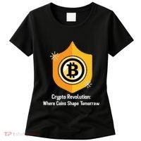 Crypto Revolution: Where Coins Shape Tomorrow Bitcoin Investing Women's T-Shirt thumb 0