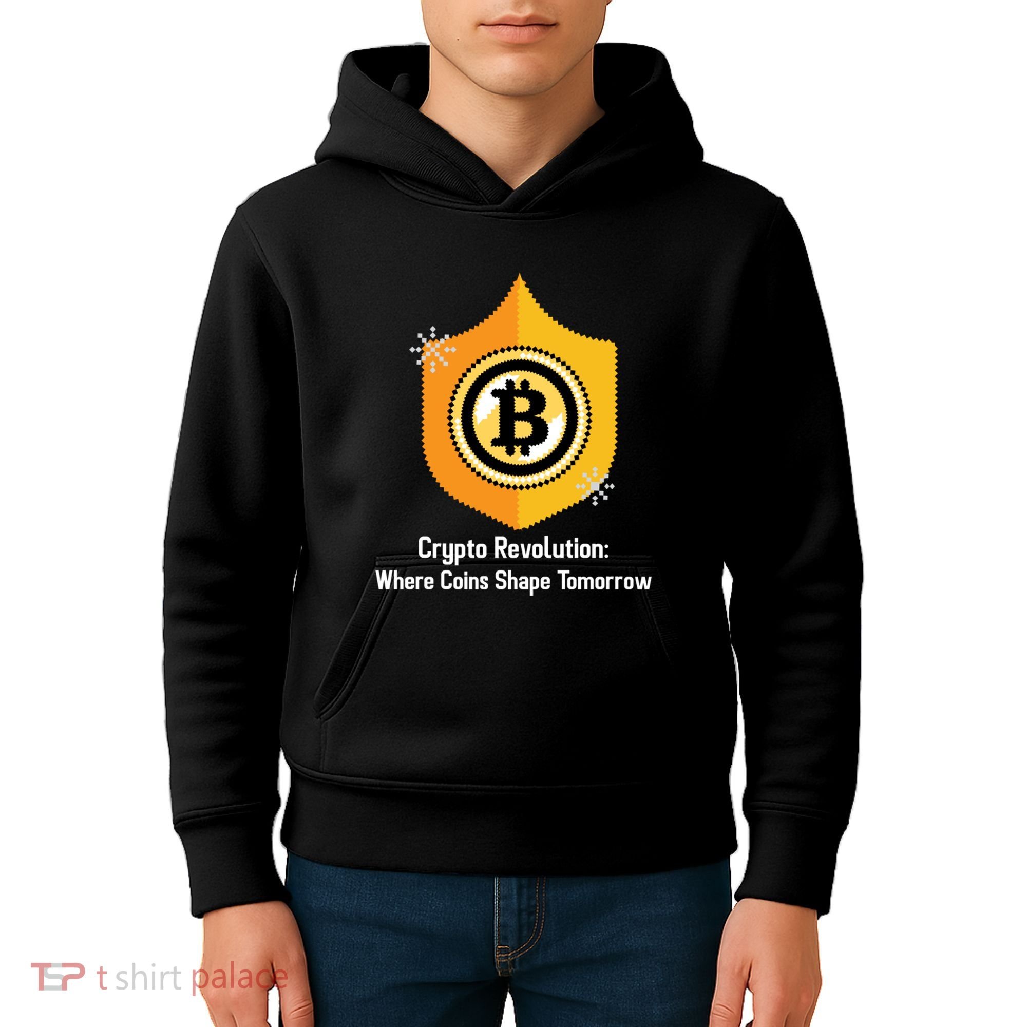 Crypto Revolution: Where Coins Shape Tomorrow Bitcoin Investing Kids Hoodie