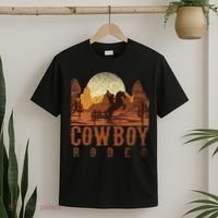 Cowboy Rodeo Western Texan Gift Horseback Riding Cowboy T-Shirt thumb 2